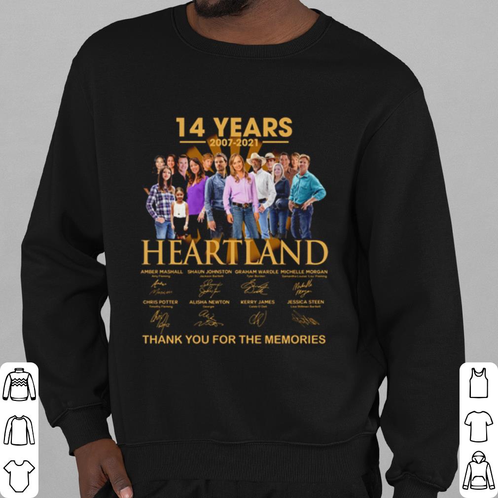 ac44059d best 14 years of heartland 2007 2021 thank you for the memories shirt 4 - Best 14 Years Of Heartland 2007 2021 Thank You For The Memories shirt