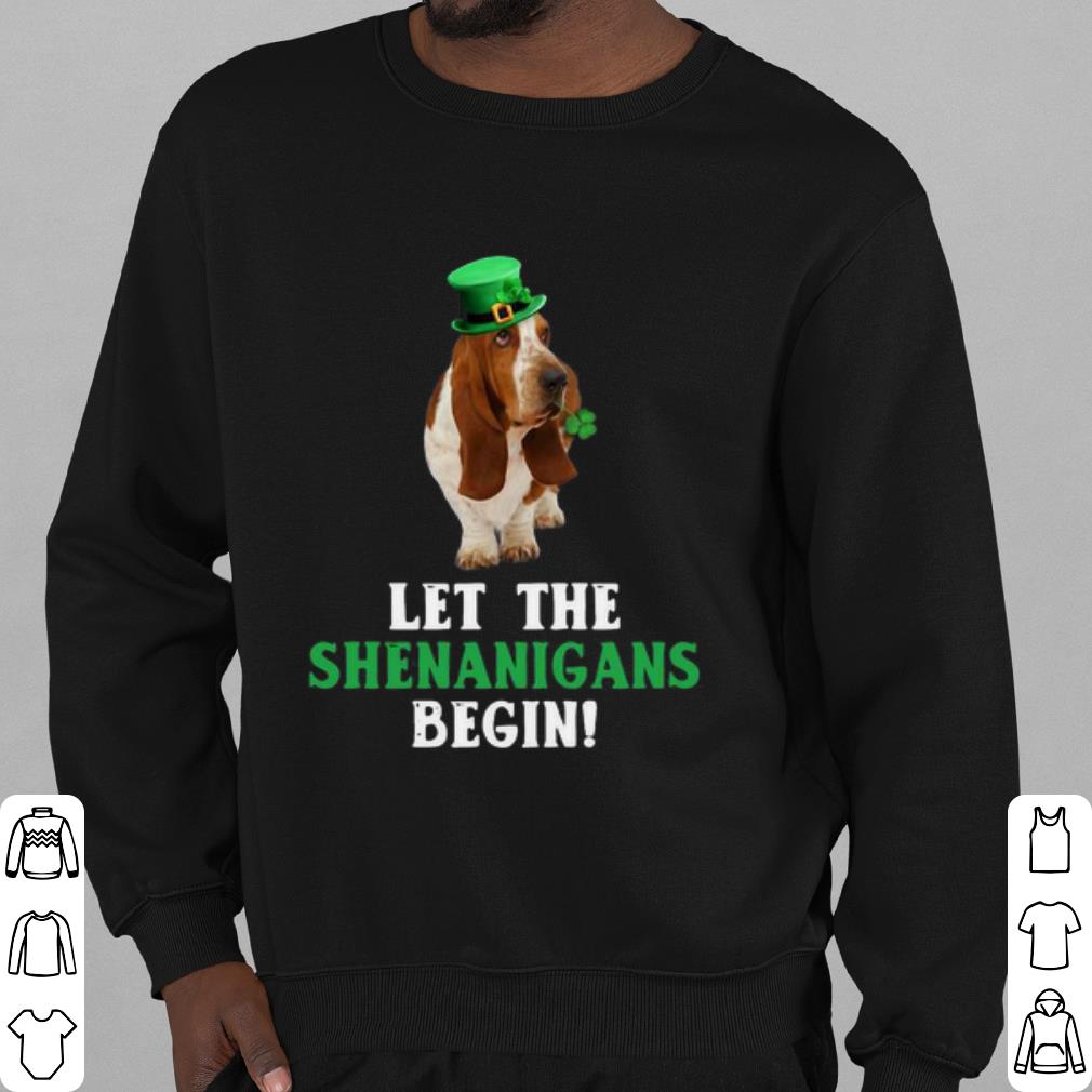 Top Basset Hound Leprechaun Let The Shenanigans Begin shirt 26660635 top basset hound leprechaun let the shenanigans begin shirt 4 - Top Basset Hound Leprechaun Let The Shenanigans Begin shirt