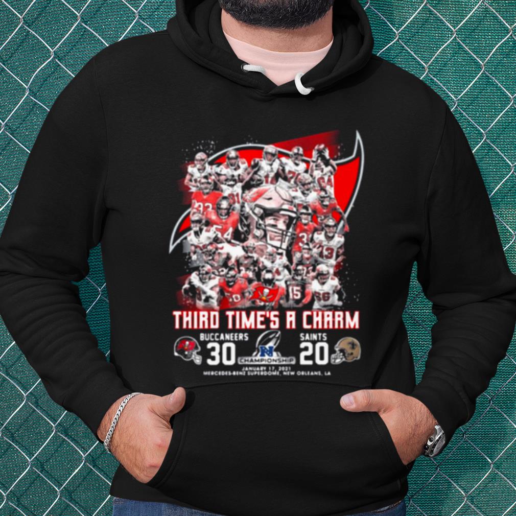 76292358 official third time s a charm buccaneers 30 saints 20 shirt 4 - Official Third time's a Charm Buccaneers 30 Saints 20 shirt