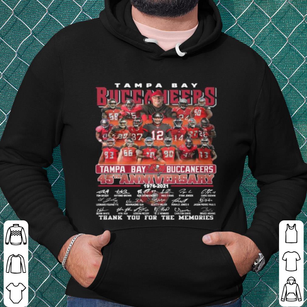 be69fe7c top tampa bay buccaneers 45th anniversary signatures thank the memories shirt 4 - Top Tampa Bay Buccaneers 45th Anniversary Signatures Thank The Memories shirt