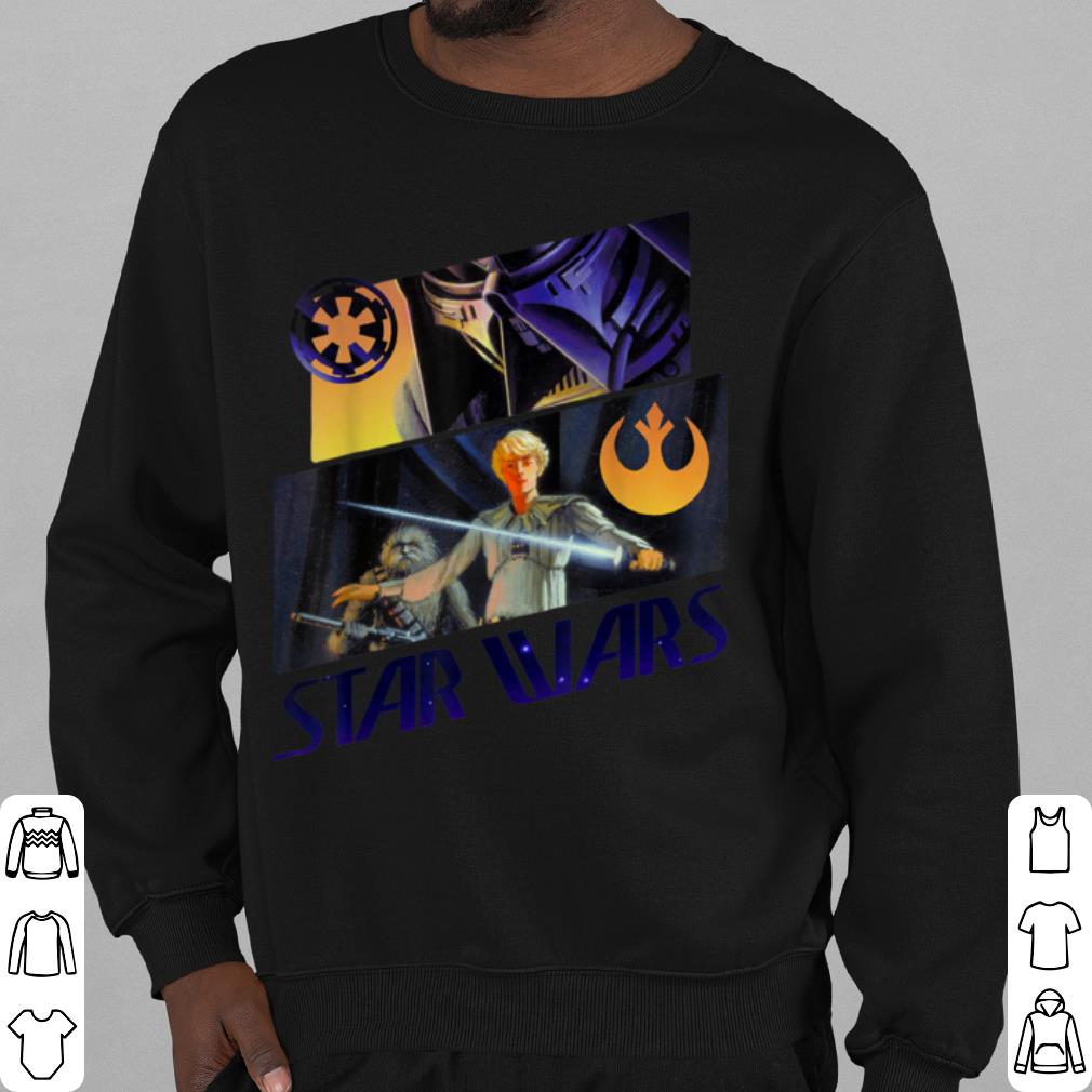 47eab15c awesome star wars darth vader luke chewie retro concept art shirt 4 - Awesome Star Wars Darth Vader Luke Chewie Retro Concept Art shirt