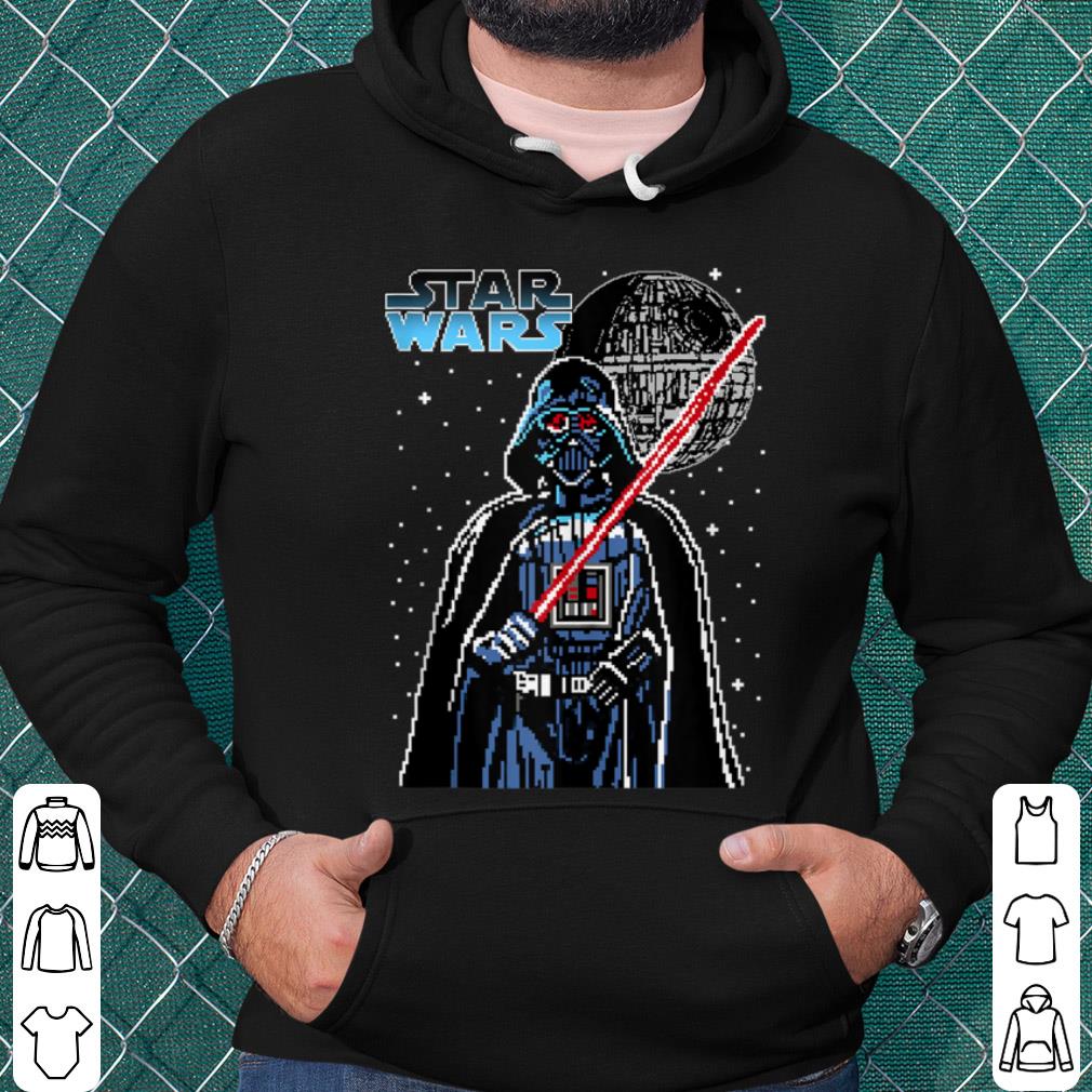 81f608fc top star wars darth vader pixel portrait shirt 4 - Top Star Wars Darth Vader Pixel Portrait shirt