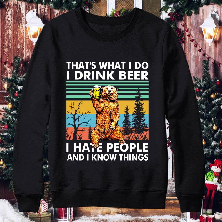 bbc0cee8 2021 bear thats what i do i drink beer i hate people and i know things vintage retro shirt 4 - Funny 2021 Bear Thats What I Do I Drink Beer I Hate People And I Know Things Vintage Retro shirt