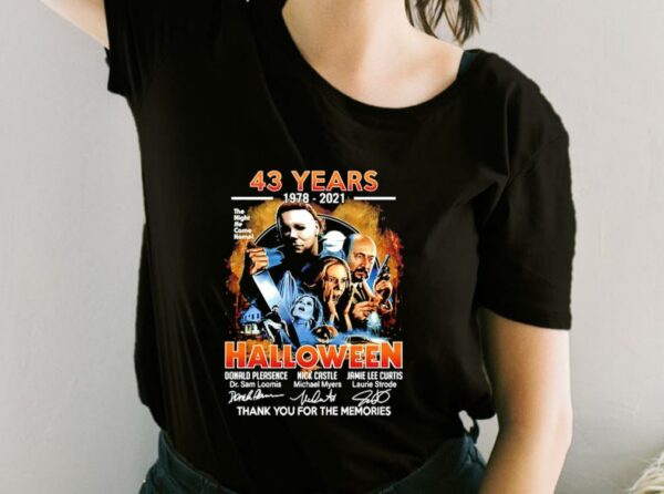 43 Years 1978-2021 Halloween Thank You For The Memories Shirt, Halloween 43 Years 1978-2021 For Fan Shirt