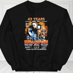 43 Years 1978-2021 Halloween Thank You For The Memories Shirt, Halloween 43 Years 1978-2021 For Fan Shirt 2