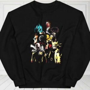 Anime Legends Goku Naruto Natsu Luffy Saitama Shirt, Mashup Goku Naruto Natsu Luffy Saitama For Fan Shirt 2