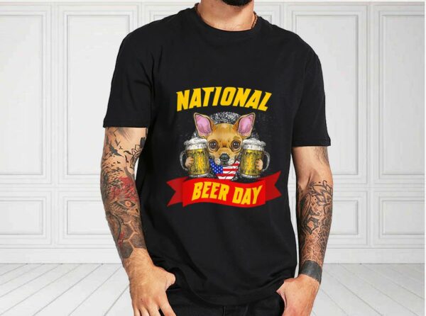 Chihuahua National Beer Day American Flag Shirt, Chihuahua For Fan Shirt