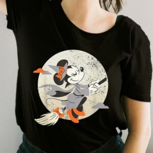 Disney Minnie Mouse Flying Witch Costume Halloween Shirt, Disney Minnie Mouse Halloween For Fan Shirt 1