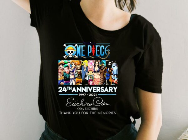 One Piece 24th Anniversary 1997-2021 Oda Eiichiro Thank You For The Memories Shirt, One Piece For Fan Shirt