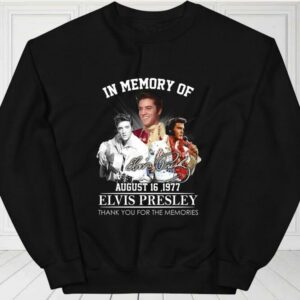 Elvis Presley Shirt, In Memory Of August 16 1977 Elvis Presley Thank You For The Memories For Fan Shirt 2