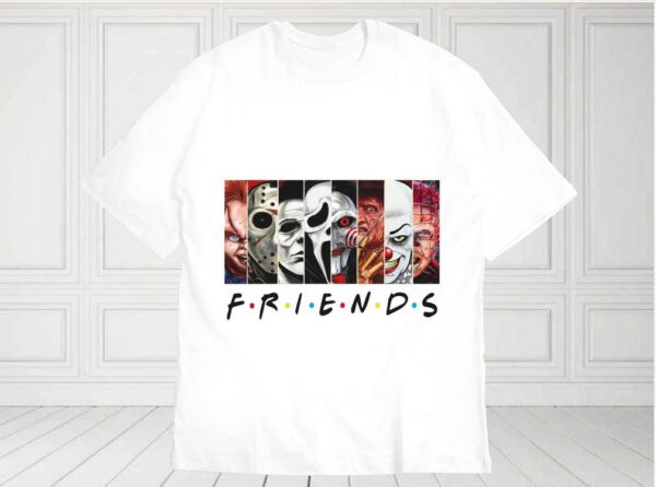 Friends Horror Characters Shirt, Horror Movie Killers Shirt, Happy Halloween Shirt, Halloween Gifts For Fan Shirt