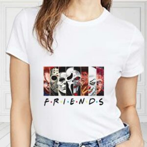 Friends Horror Characters Shirt, Horror Movie Killers Shirt, Happy Halloween Shirt, Halloween Gifts For Fan Shirt 1