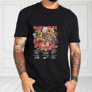 Iron Maiden Shirt, 46 Years 1975 2021 Iron Maiden Thank You For The Memories Signature For Fan Shirt