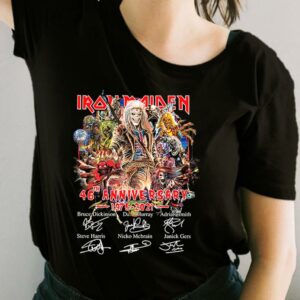 Iron Maiden Shirt, 46 Years 1975 2021 Iron Maiden Thank You For The Memories Signature For Fan Shirt