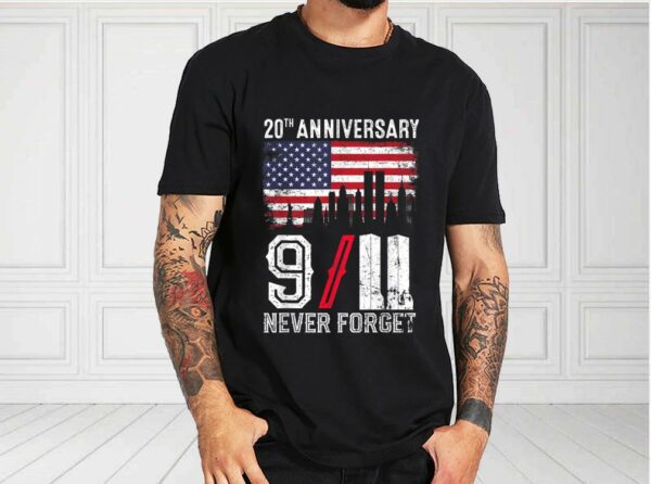 Never Forget 911 Shirt, USA Flag Patriotic Shirt, 9-11 Anniversary For Fan Shirt