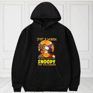 Just A Woman Who Loves Snoopy And Halloween Shirt, Just A Girl Who Loves Snoopy Halloween For Fan Shirt 3