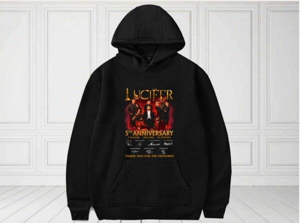 Lucifer 5th Anniversary 2016 2021 Thank You For The Memories Shirt, Lucifer For Fan Shirt