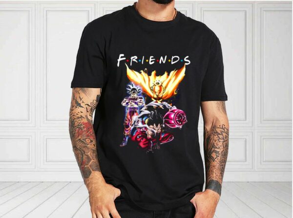Luffy Naruto Son Goku Friends Shirt, Friends Anime Shirt, Naruto Dragon Ball One Piece For Fan Shirt
