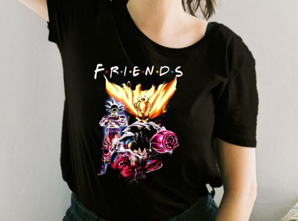 Luffy Naruto Son Goku Friends Shirt, Friends Anime Shirt, Naruto Dragon Ball One Piece For Fan Shirt