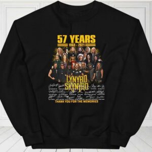 Lynyrd Skynyrd Shirt, 57 Years 1964 2021 Lynyrd Skynyrd Thank You For The Memories Shirt, Rock Band Lynyrd Skynyrd For Fan Shirt 2