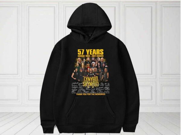 Lynyrd Skynyrd Shirt, 57 Years 1964 2021 Lynyrd Skynyrd Thank You For The Memories Shirt, Rock Band Lynyrd Skynyrd For Fan Shirt