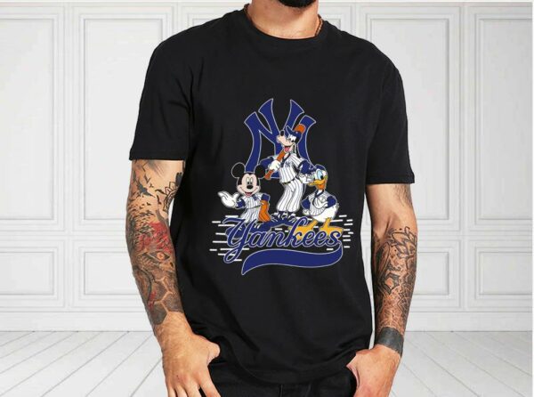 Mickey Mouse Pluto Donald Duck New York Yankees Shirt, New York Yankees For Fan Shirt