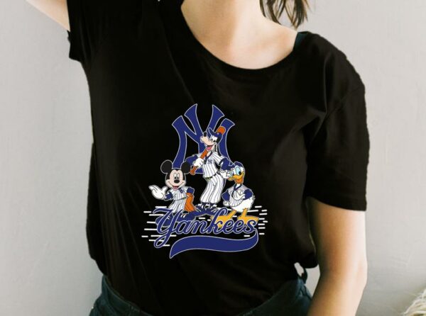 Mickey Mouse Pluto Donald Duck New York Yankees Shirt, New York Yankees For Fan Shirt
