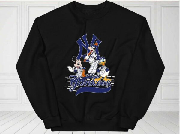 Mickey Mouse Pluto Donald Duck New York Yankees Shirt, New York Yankees For Fan Shirt