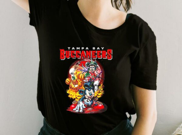 Mickey Mouse Pumpkin Halloween With Tampa Bay Buccaneers 2021 Shirt, Mickey Mouse Pumpkin Halloween For Fan Shirt