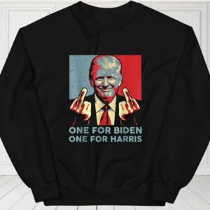 One For Biden One For Harris Trump Middle Finger Biden Harris Republican Shirt, Trump Middle Finger For Fan Shirt 2