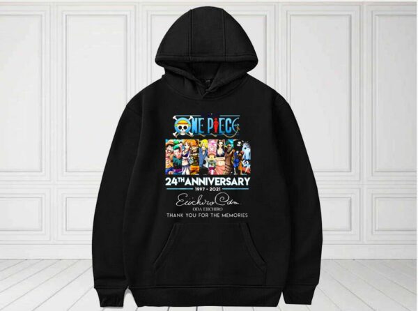 One Piece 24th Anniversary 1997-2021 Oda Eiichiro Thank You For The Memories Shirt, One Piece For Fan Shirt