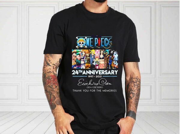 One Piece 24th Anniversary 1997-2021 Oda Eiichiro Thank You For The Memories Shirt, One Piece For Fan Shirt