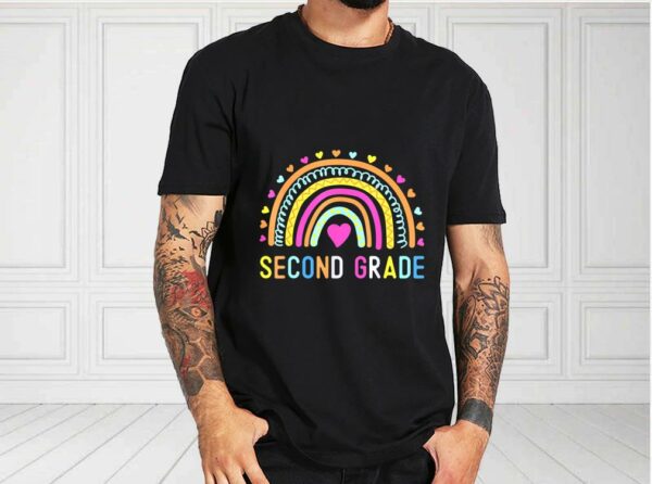 Second Grade Shirt, Second Grade Teacher Shirt, 2nd Second Grade Rainbow For Fan Shirt