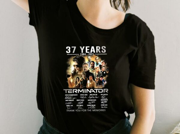 The Terminator Character Shirt, 37 Years 1984-2021 Thank You For The Memories For Fan Shirt