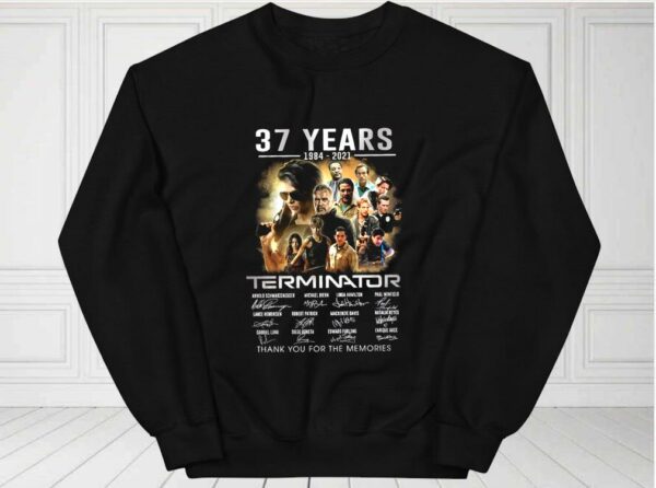 The Terminator Character Shirt, 37 Years 1984-2021 Thank You For The Memories For Fan Shirt