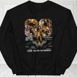 Wonder Woman 80 Years Of 1941-2021 Thank You For The Memories Signatures Shirt, Wonder Woman For Fan Shirt 2