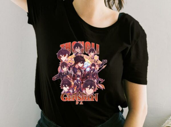 Zhongli Genshin Shirt, Genshin Zhongli Shirt, Zhongli Genshin Gameplay For Fan Shirt