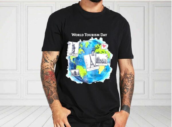 World Tourism Day Love to Travel World Globe For Fan Shirt