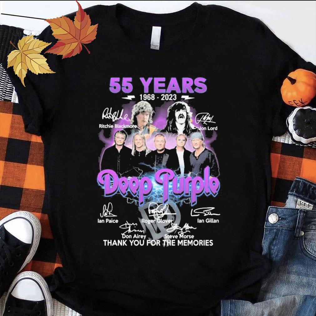 55 years 1968 2023 Deep Purple thank you for the memories signature t-shirt