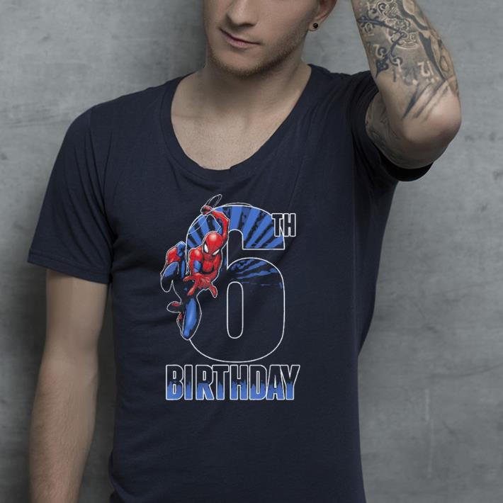 Marvel Spider-Man Swinging 6th Birthday shirt Marvel Spider Man Swinging 6th Birthday shirt 4 - Marvel Spider-Man Swinging 6th Birthday shirt
