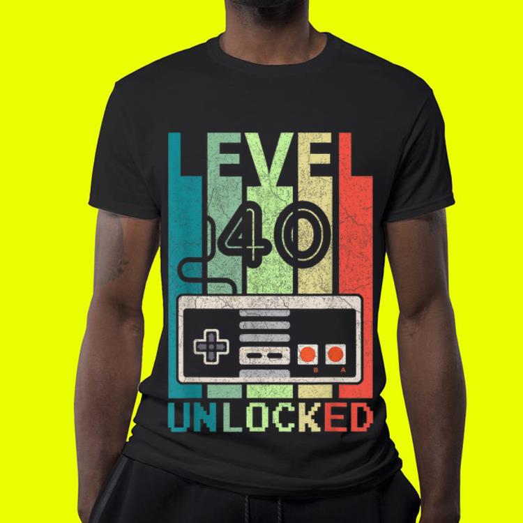 Level 40 Unlocked Video Gamer shirt Level 40 Unlocked Video Gamer shirt 4 - Level 40 Unlocked Video Gamer shirt