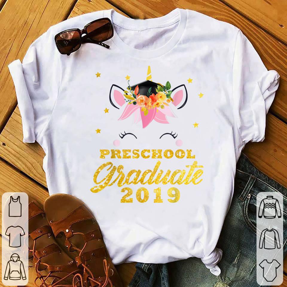 Unicorn Face Flower Graduation Preschool shirt 1 - Unicorn Face Flower Graduation Preschool shirt
