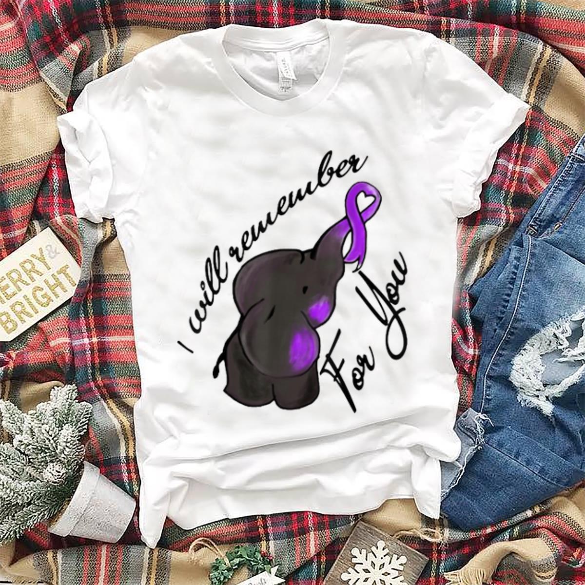 I will remember for you Alzheimer s Elephant cancer awareness hoodie 1 - I will remember for you Alzheimer's Elephant cancer awareness hoodie
