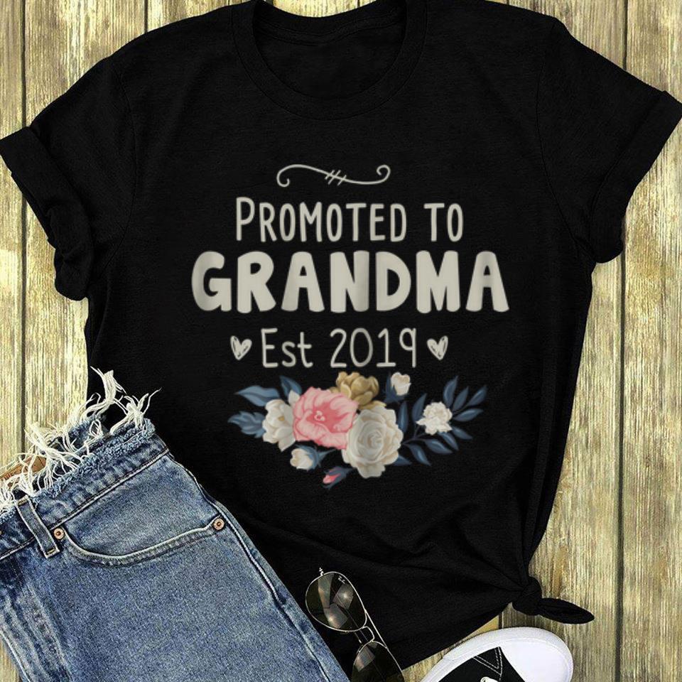 Promoted to Grandma Est 2019 Flower long sleeve 1 - Promoted to Grandma Est 2019 Flower long sleeve
