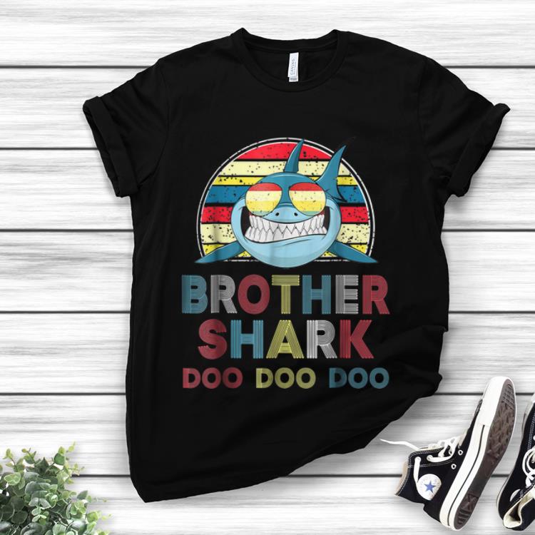 Retro Vintage Brother Shark Sunglass Doo Doo Doo hoodie 1 - Retro Vintage Brother Shark Sunglass Doo Doo Doo hoodie