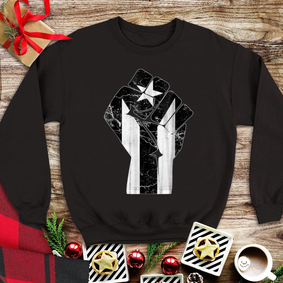 The Raised Fist Puerto Rico Resiste Black Flag tank top 1 - The Raised Fist Puerto Rico Resiste Black Flag tank top