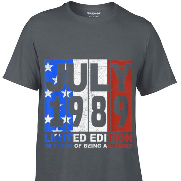 Vintage July 1989 American Flag 4th Of July 30 Years Of Being Awesome sweater 1 - Vintage July 1989 American Flag 4th Of July 30 Years Of Being Awesome sweater