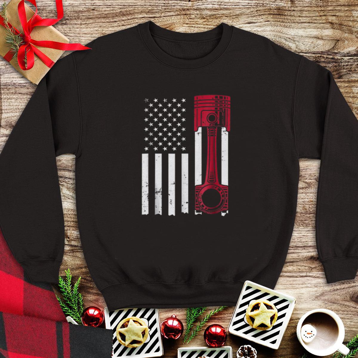 American Flag Piston Muscle Car sweater 1 - American Flag Piston Muscle Car sweater