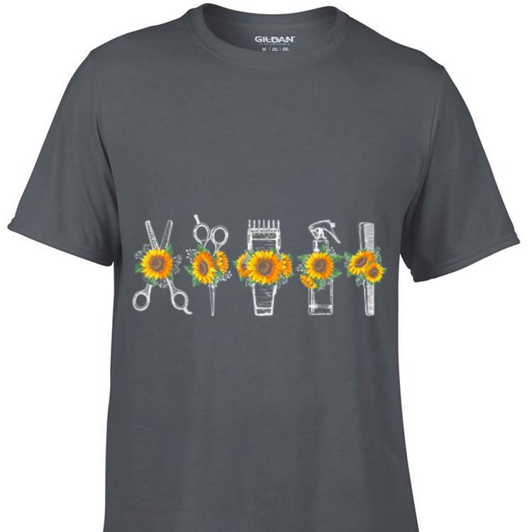 Awesome Hair Stylist Barber Tools Sunflower shirt 1 - Awesome Hair Stylist Barber Tools Sunflower shirt