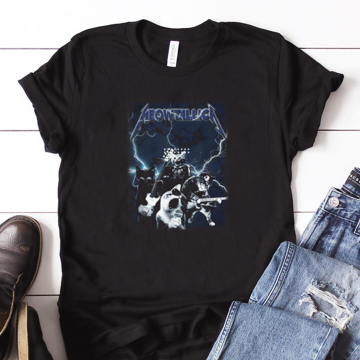 Awesome Meowtallic Rock Band shirt 1 - Awesome Meowtallic Rock Band shirt